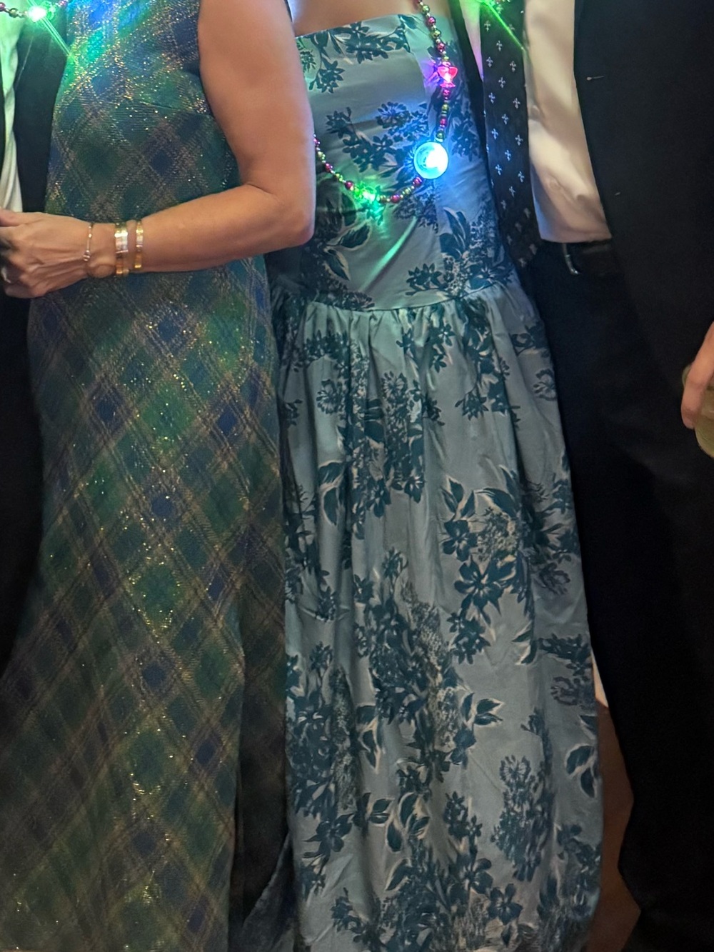PEPPERMAYO Strapless Aqua Blue Floral Midi Dress - Picture 3 of 3